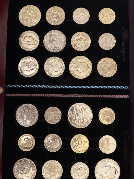 Colecao de 24 moedas Portuguesas prata fina 999,9 milesima