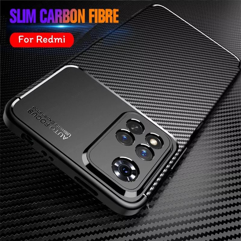 Capa Fibra Carbono Xiaomi Redmi Note 11 Pró Plus /Redmi Note 11 Pró+