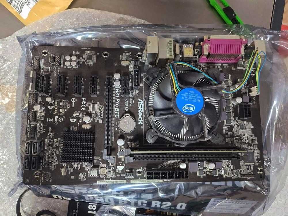 Комплект s1150 ASRock H81 Pro BTC+Celeron G1840+4GB DDR4+SSD 60GB