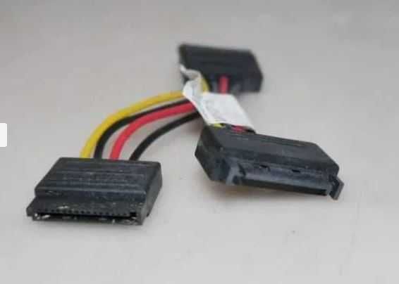 2x Adapter Rozgałęźnik kabel zasilania SATA 15 pin