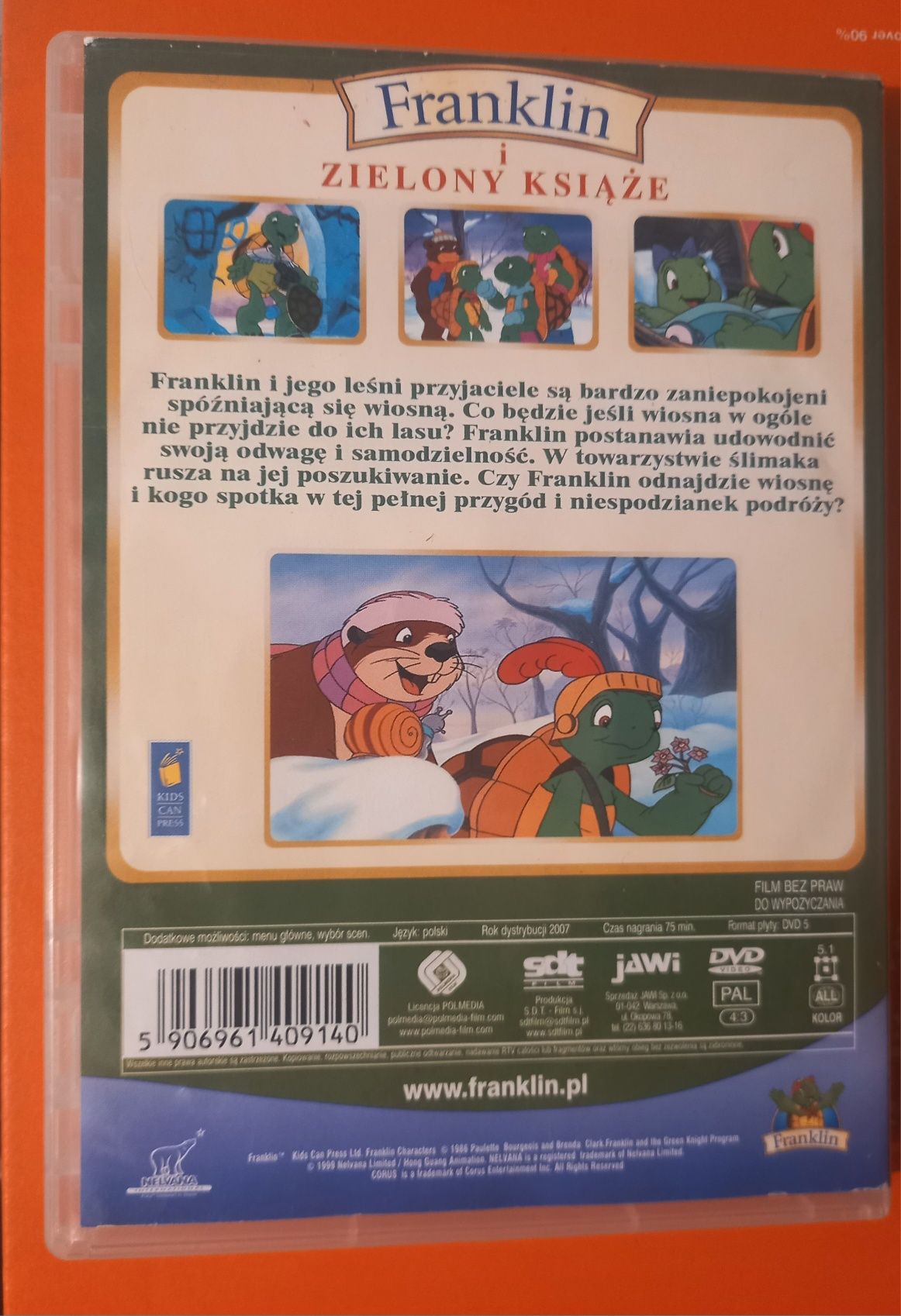 Dvd Franklin i Zielony Książe Bajki Dla Dzieci TANIO!!!