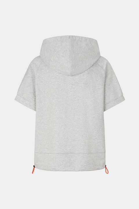 Bluza z kapturem Sharon z krótkim rękawem w kolorze jasnoszarym