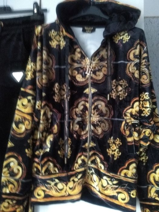 TATU FASHION! Nowy dres welurowy z kapturem S