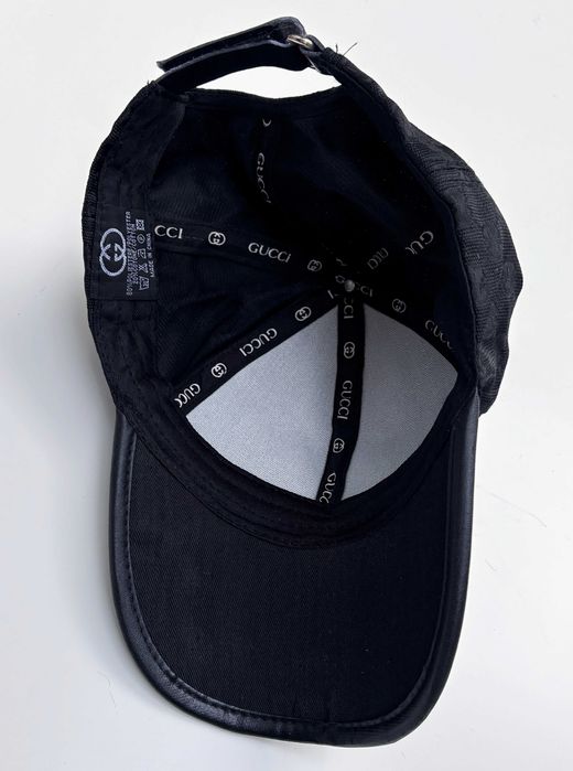 Czapka Czarna Logowana Logo Gucci One Size Bejsbolówka