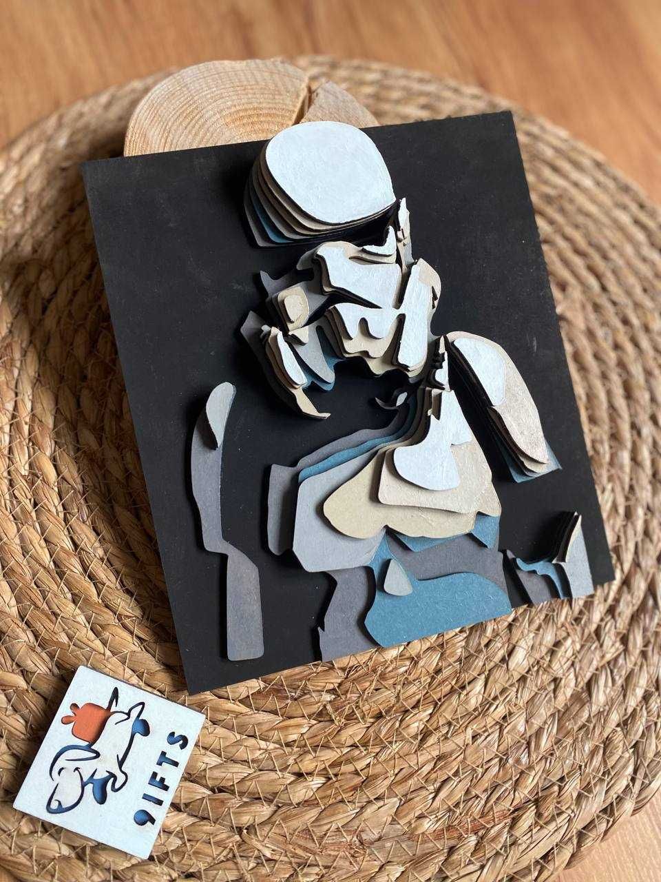 Obraz 3D szturmowiec Star Wars 7 warstw, dekoracja prezent