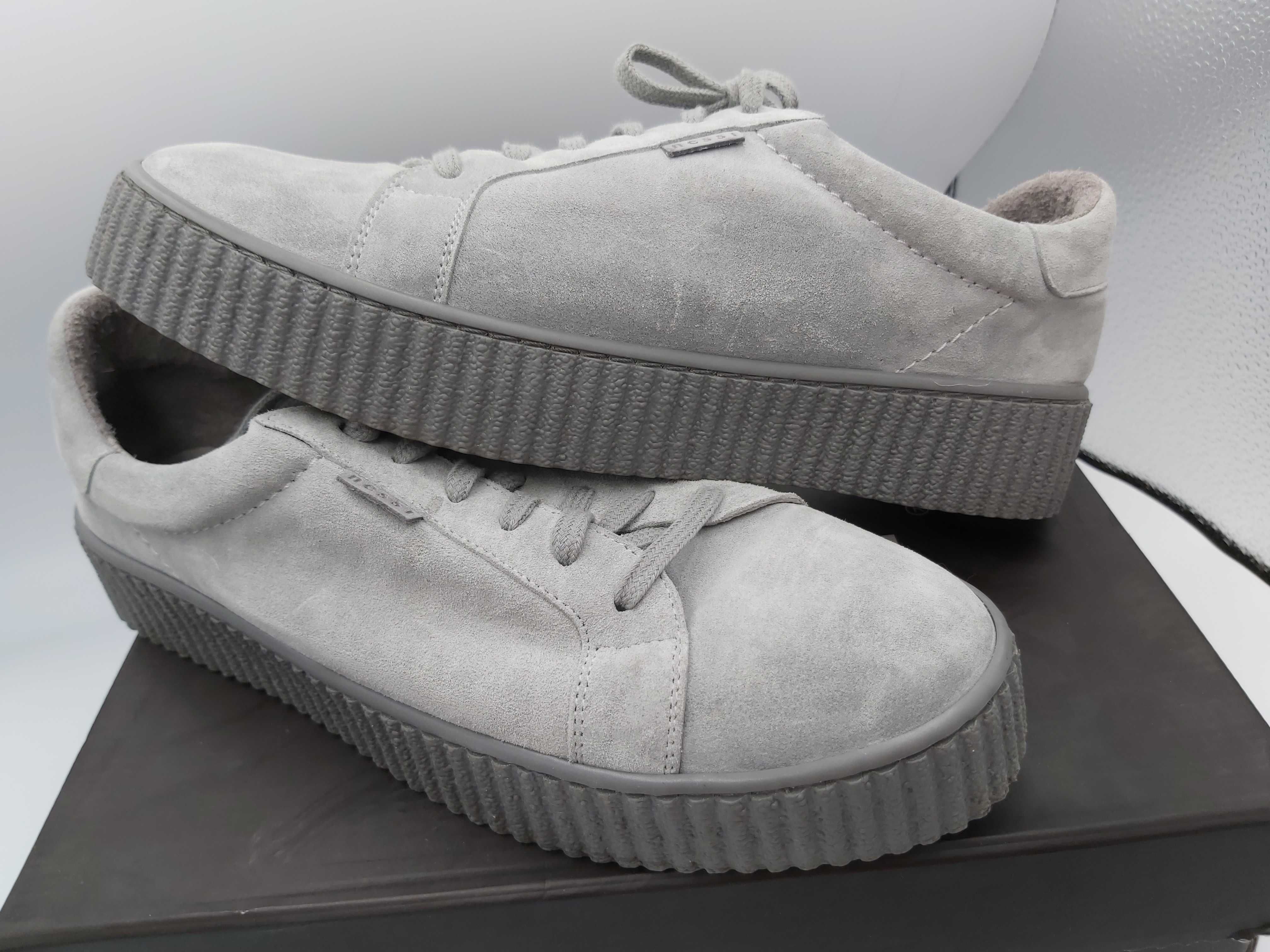 SP Buty sneakersy zamszowe szare NESSI trampki rozmiar 40
