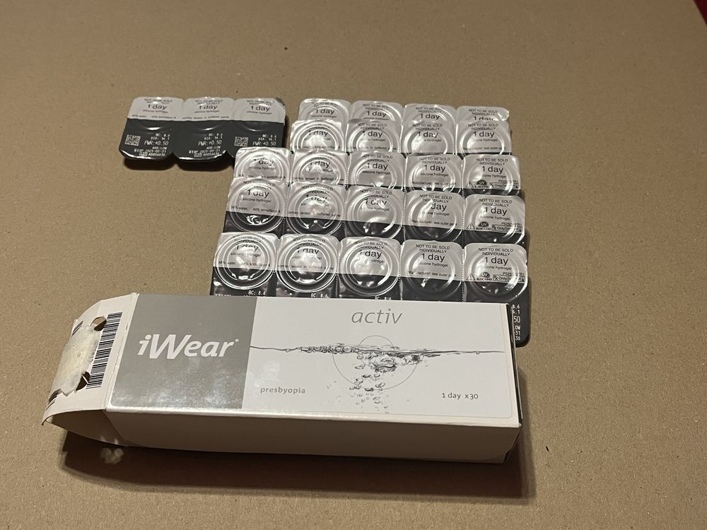 Soczewki kontaktowe iWear +0,50 dalekowzroczność jedniodniowe