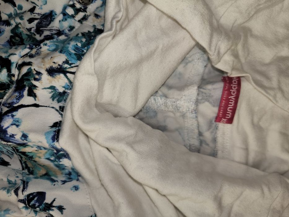 Spodnie ciążowe 34 kwiaty xs happymum happy mum