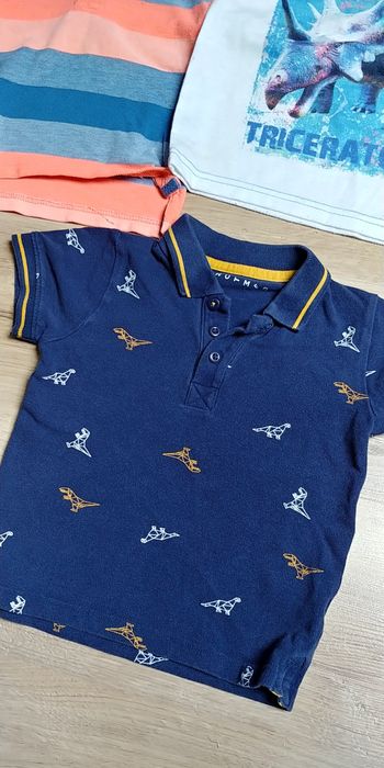 Zestaw dla chłopca 92 spodnie koszula jeans polo