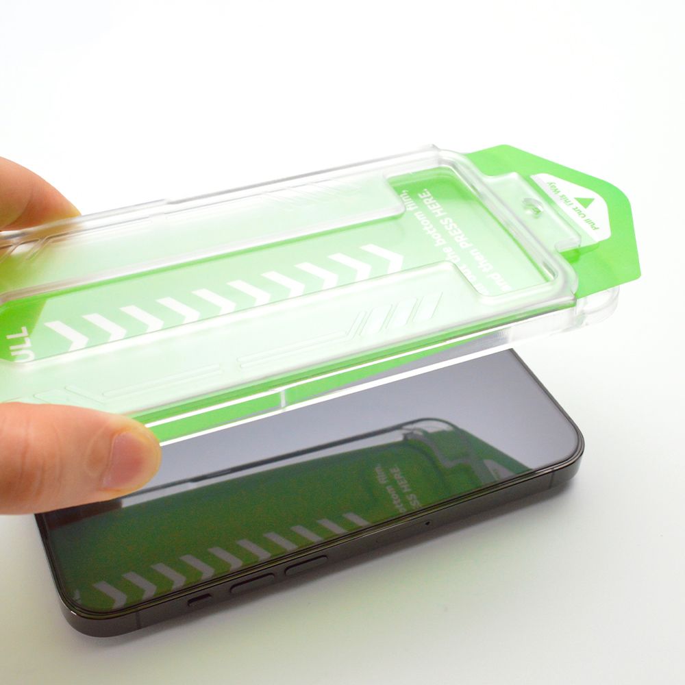 Szkło hartowane 9H z ramką montażową do iPhone 14 Pro Max Premium
