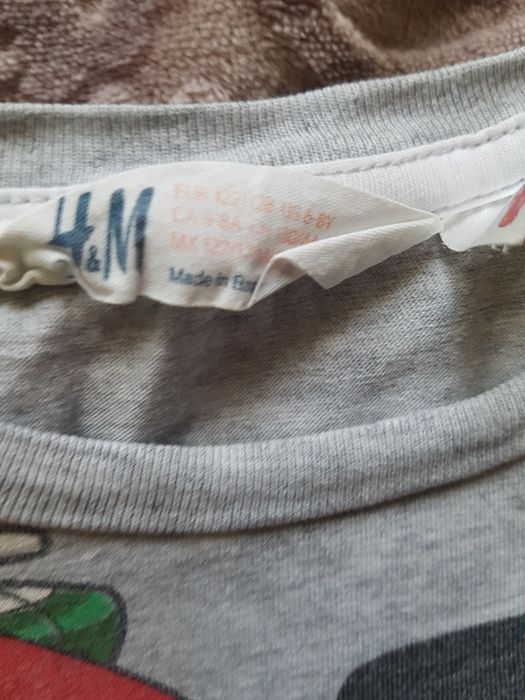 Szara bluzka z autem z Zygzak Mcquuen z Auta,Cars 122-128