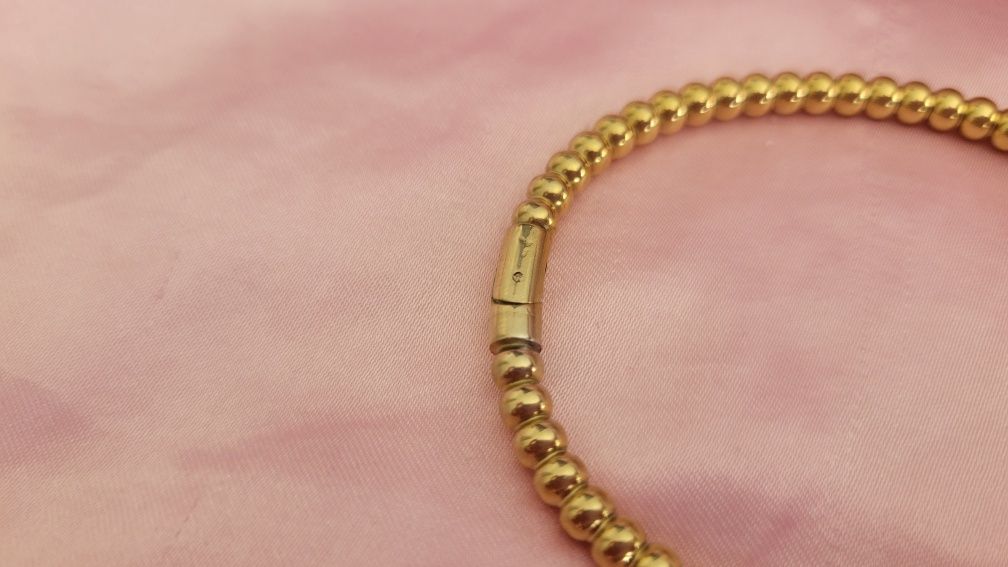 Pulseira Dourada em Aço Inoxidável