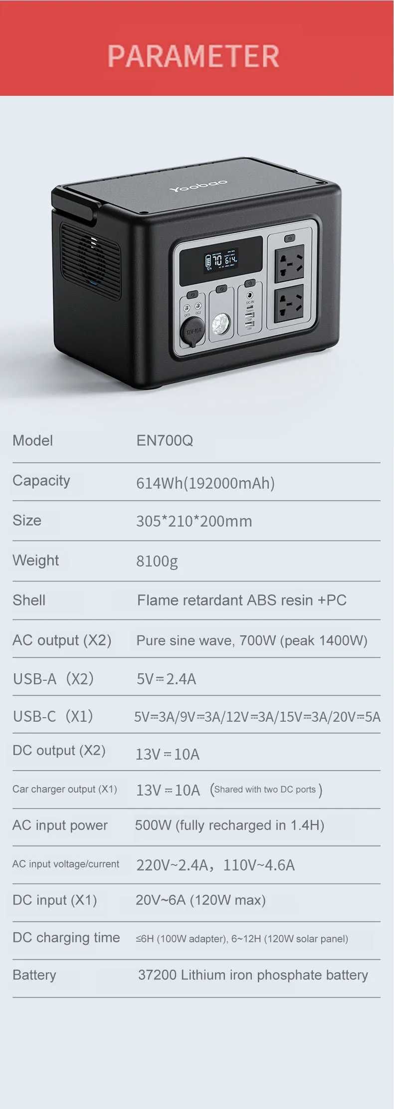 Зарядная станция Yoobao EN700Q