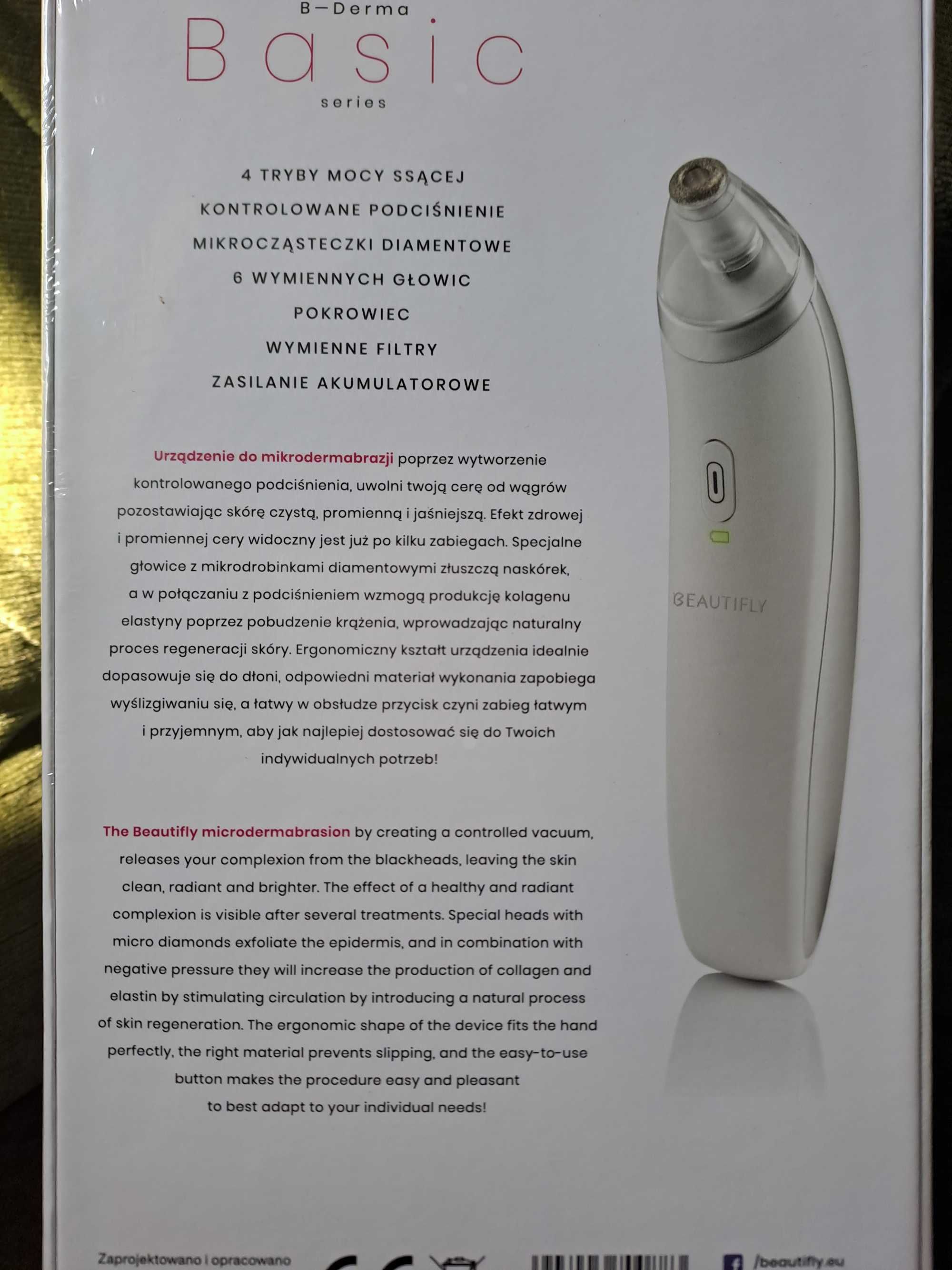 Beautifly B-Derma  mikrodermabrasja Diamond microdermabrasion Nowe