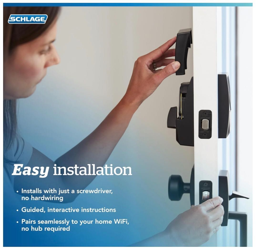 Fechadura inteligente Wi-Fi Apple - Schlage Encode Plus - Nunca usado!