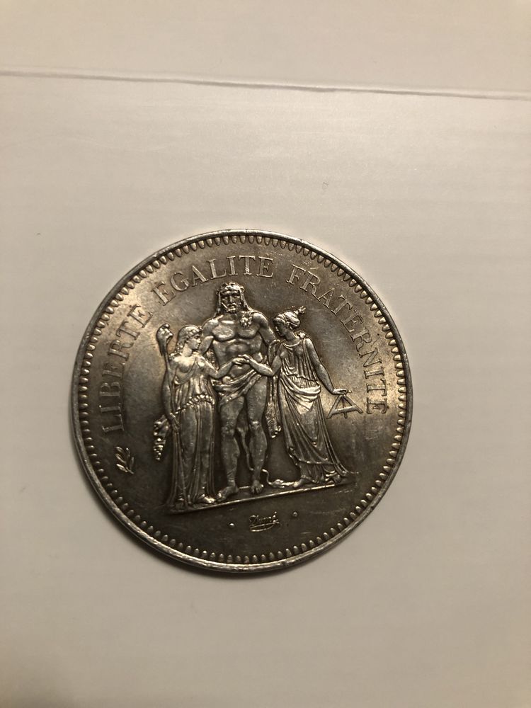 Moneta Francja 50 Francs 1974 Hercule Liberte