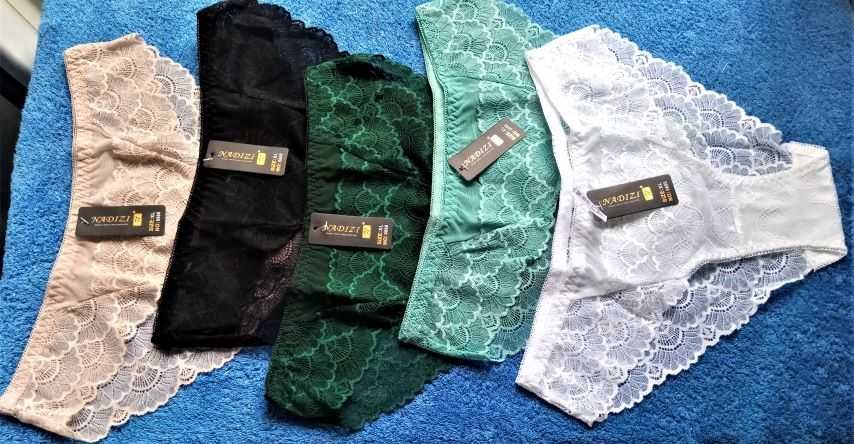 figi majtki damskie koronka Nadizi r.XL 5szt