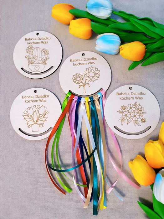 Łapacz snów zestaw kreatywny DIY prezent na DZIEŃ BABCI DZIEŃ DZIADKA