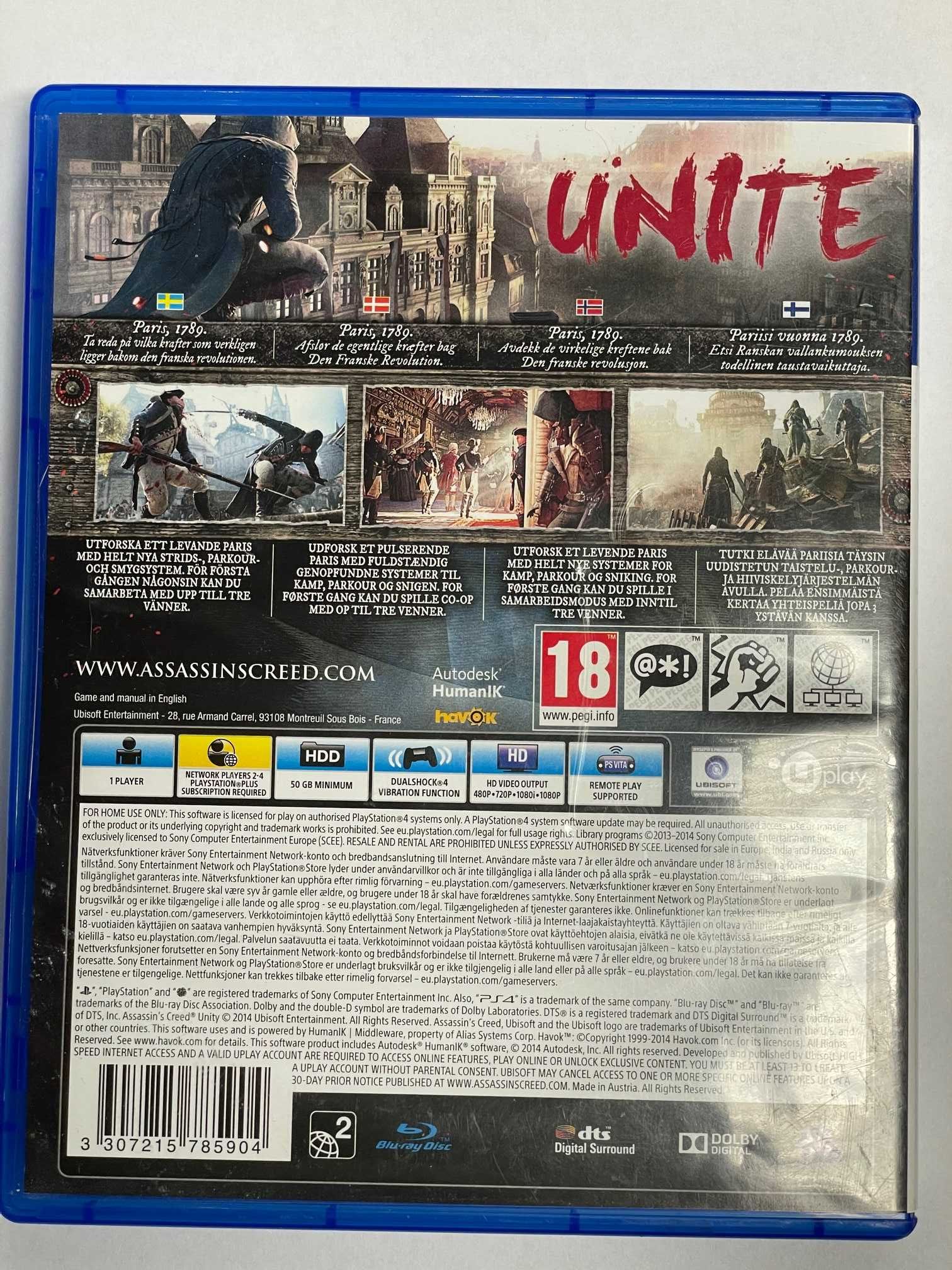 Assassin's  Creed Unit PS4