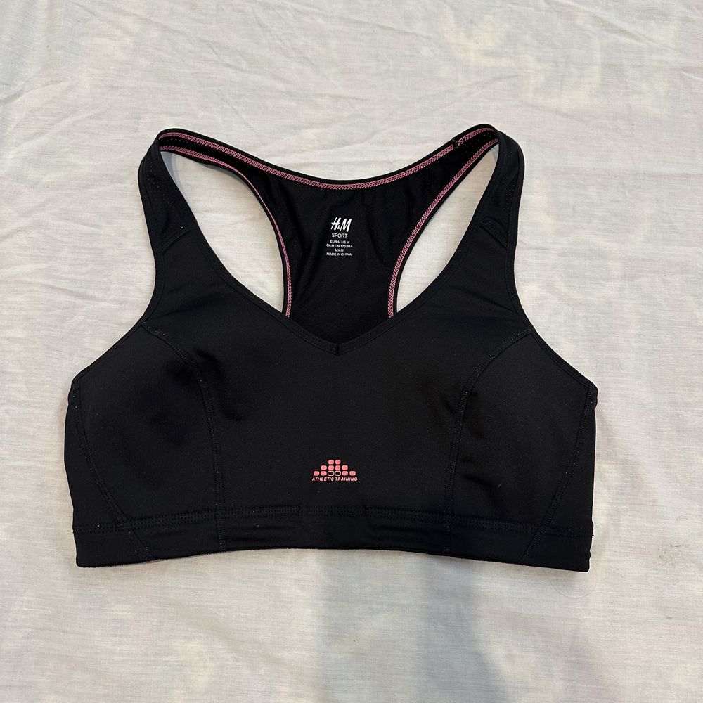 Топік спортивний, чорний топ h&m