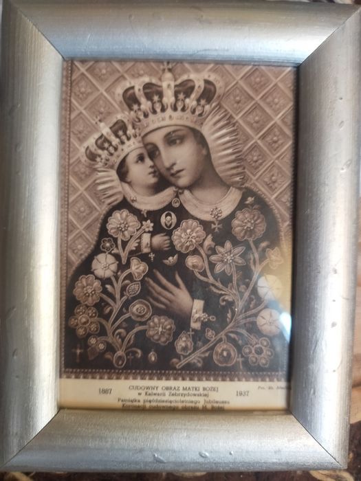 Święte obrazki Matka boska Częstochowa papież