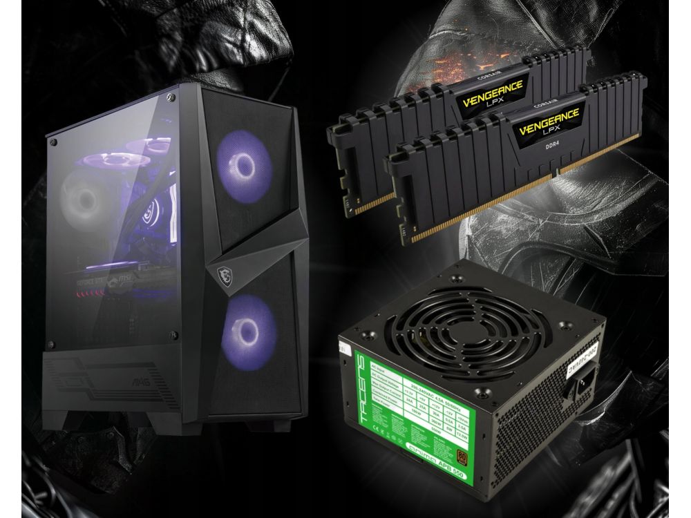BSG Striker V18 Komputer i7, 16GB DDR4, 512GB SSD, RTX3050, Win10Pro