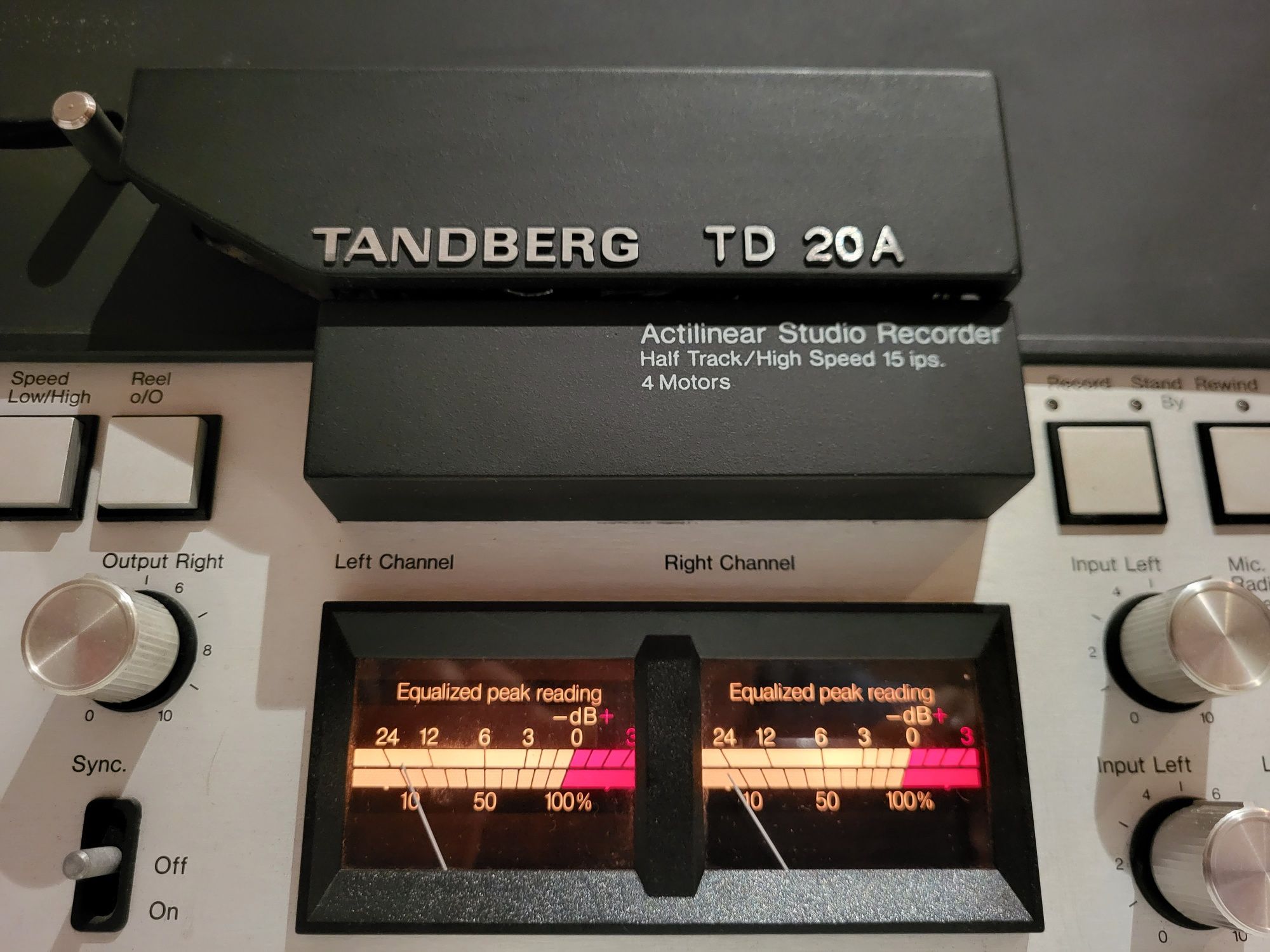 Tandberg TD 20A - Wersja studyjna Half Track/High Speed 15 ips.