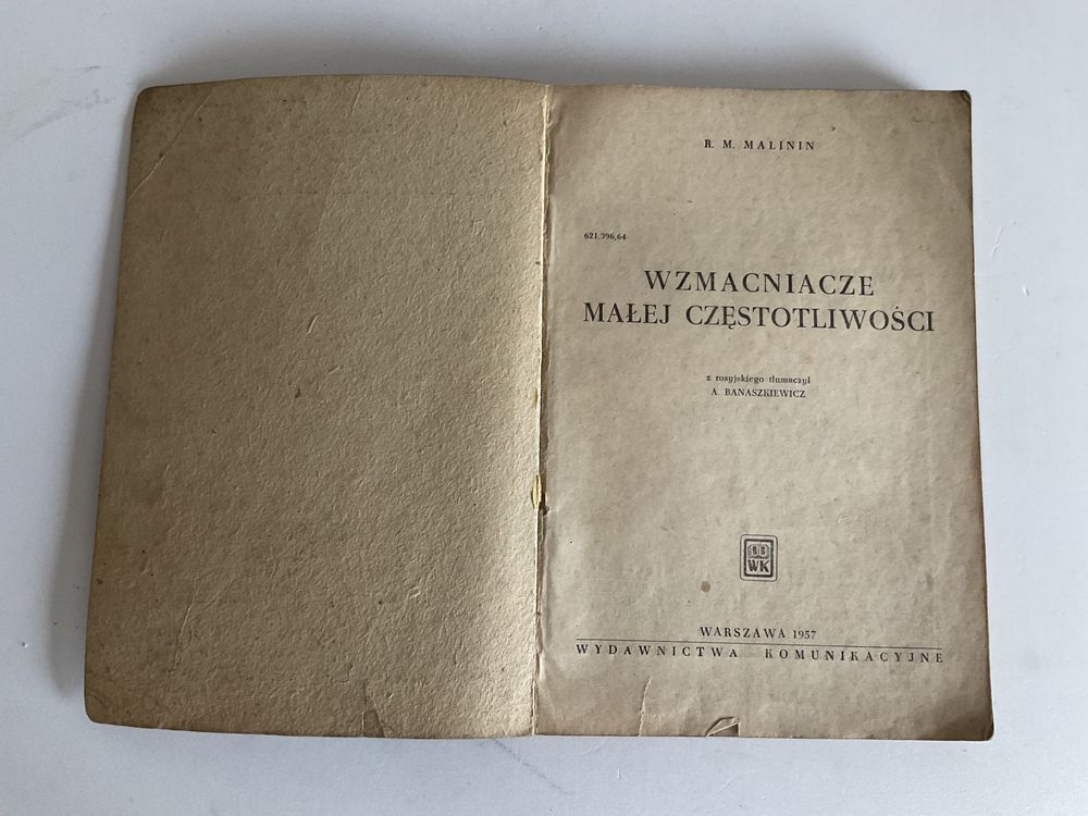 Wzmacniacze małej częstotliwości- R.M.Malinin- rok wydania 1957