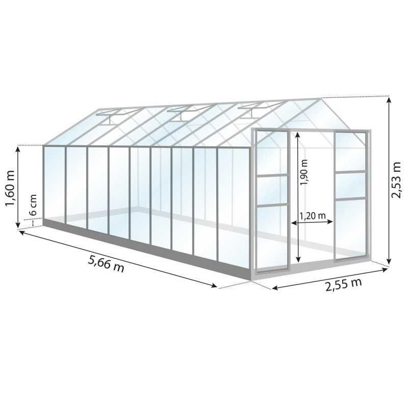 PROMOCJA! Szklarnia Aluminiowa 14,4m2 Laurus szkło hartowane, duża