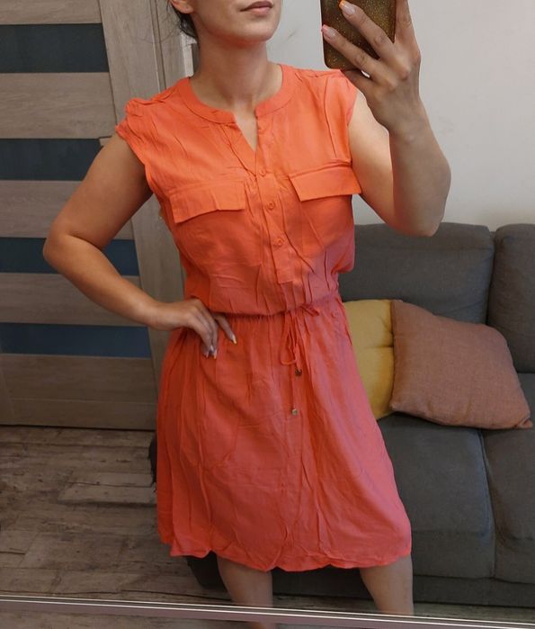 Różowa sukienka Pepco w rozmiarze XL (42)