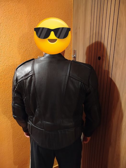 Kurtka motocyklowa skórzana męska rozmiar L