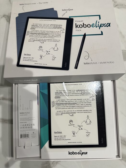 EReader Kobo Elipsa + Capa + Pontas de Caneta