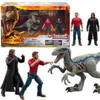 Jurassic World figurki Owen Velociraptor Blue + Rain Delacourt ZA4911