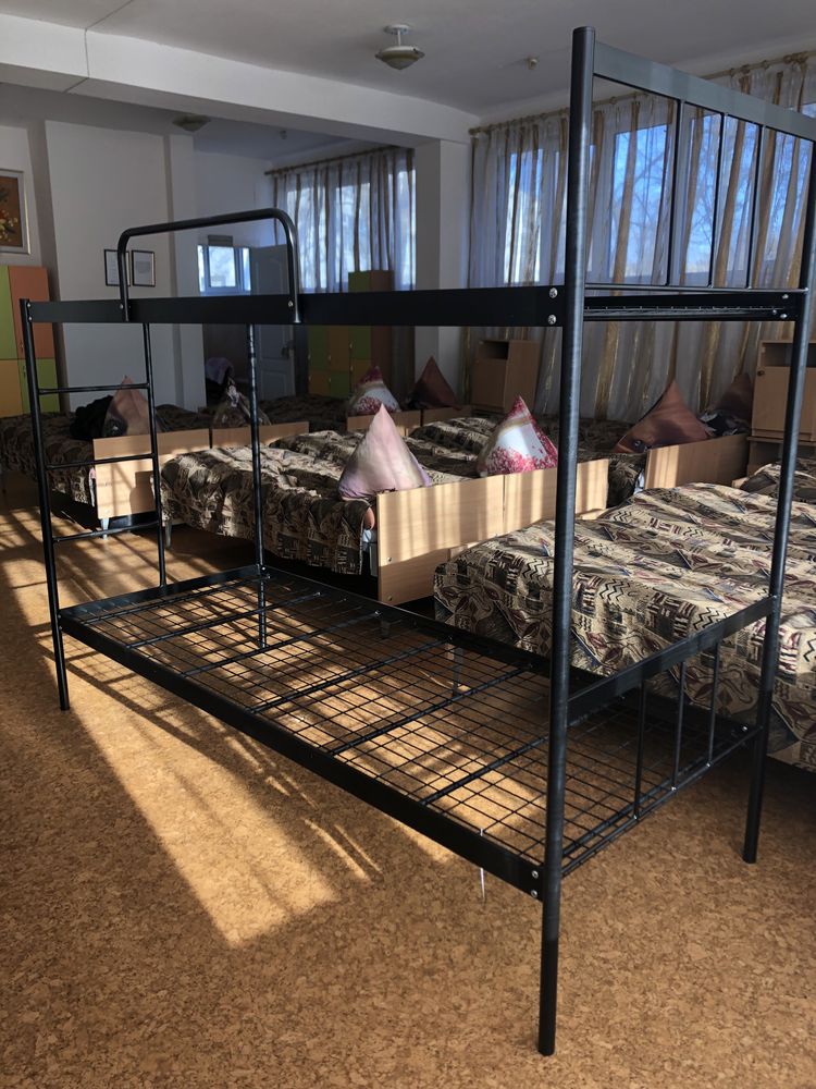 Ліжко металеве двоярусне, армійське, в гуртожиток, в хостел кровать