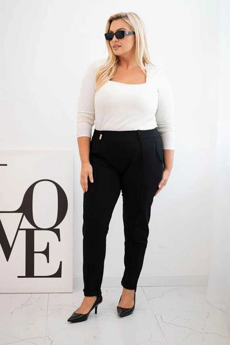 Bawełniane spodnie damskie Plus Size elastyczny pas 4XL-9XL