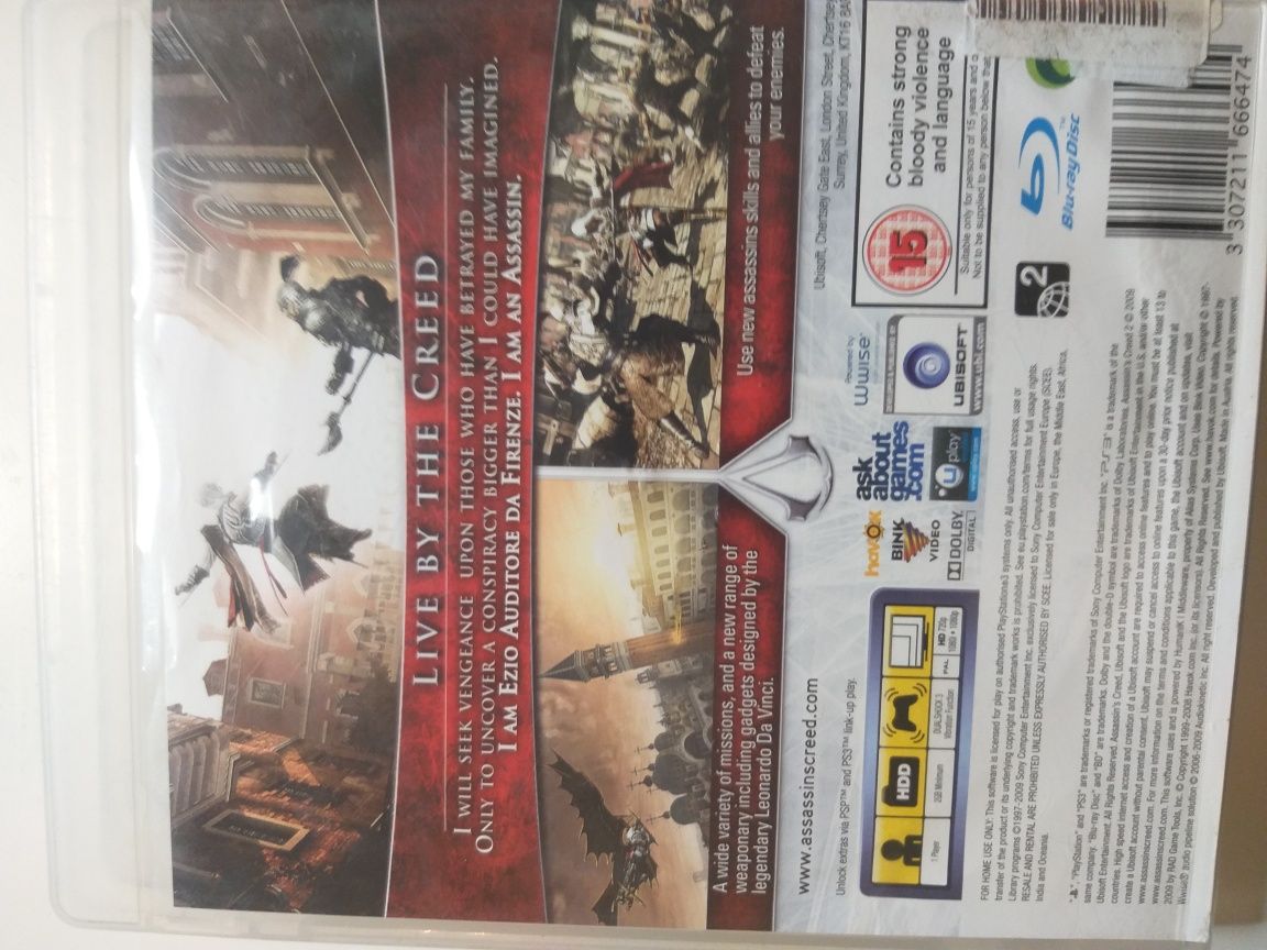 Gra PS3 Assasins Creed 2 II Play Station 3 na konsole płyta akcja