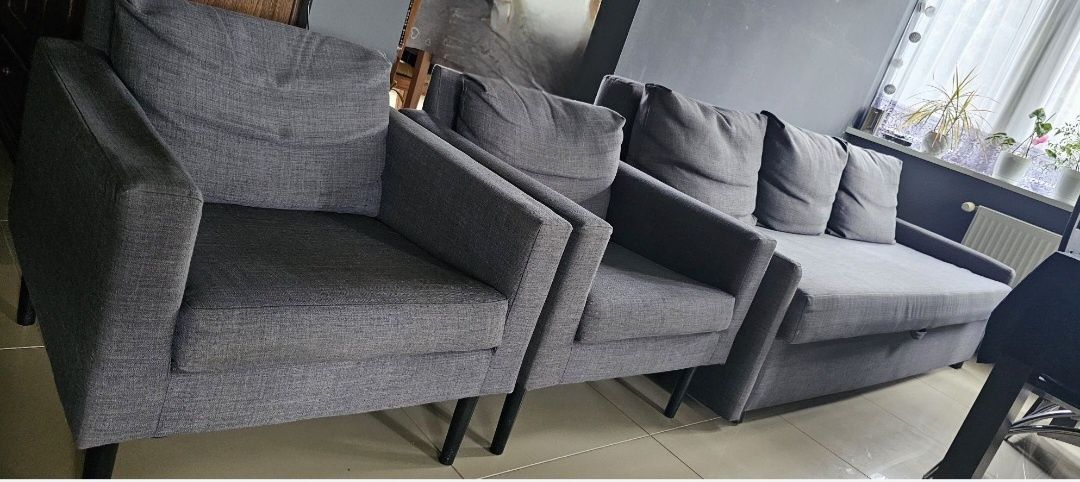 Sofa IKEA FRIHETEN z funkcją spania + 2 fotele ~komplet
Sofa IKEA FR