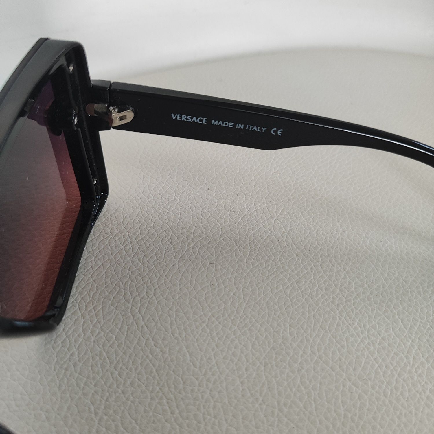 Okulary damskie okularki UV400 ochrona Versace brązowe różowe