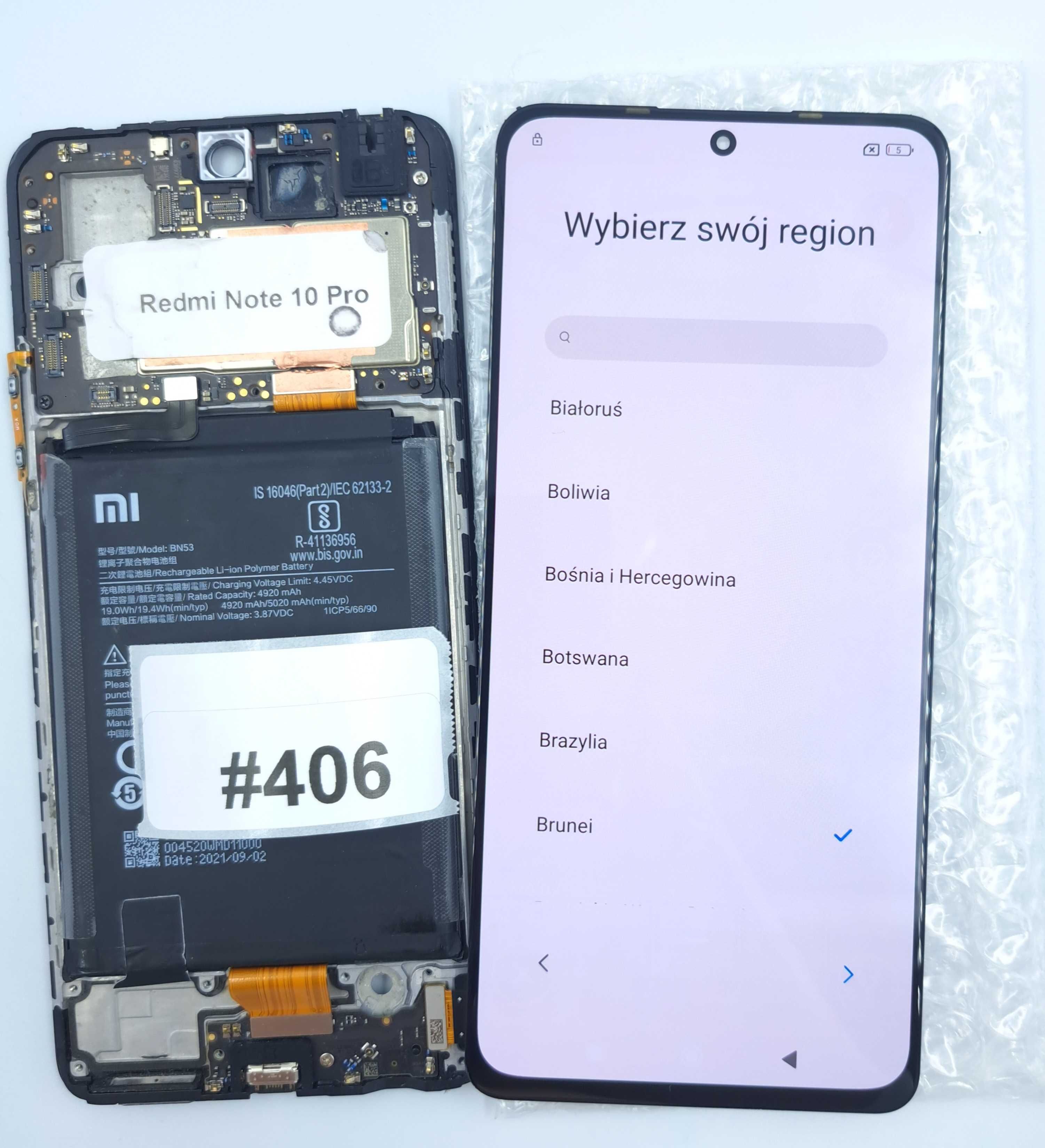 Wyświetlacz Oryginalny Xiaomi Redmi Note 10 Pro demontaż #406