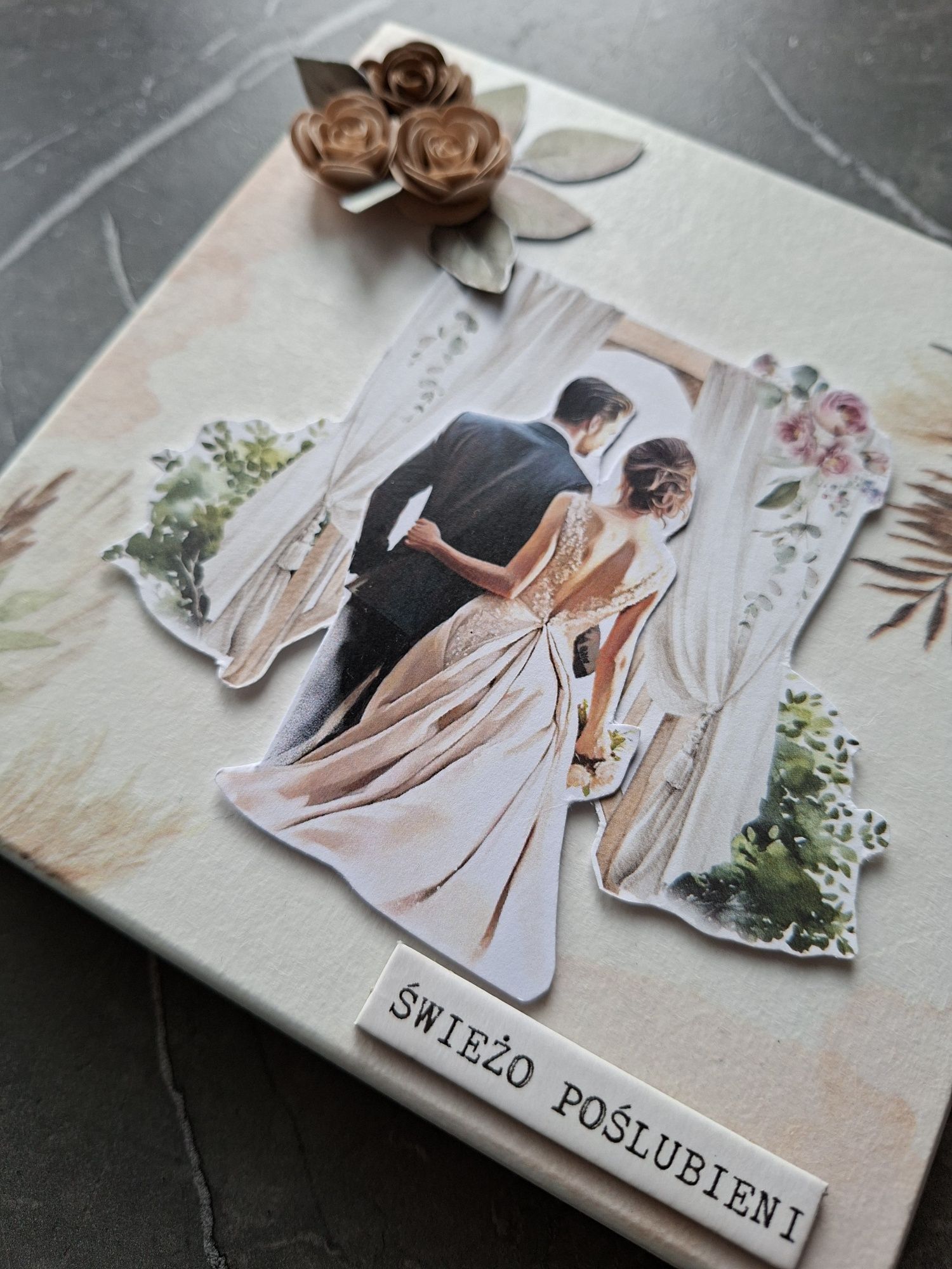 Pamiątka/pudełko boho ślub - handmade
