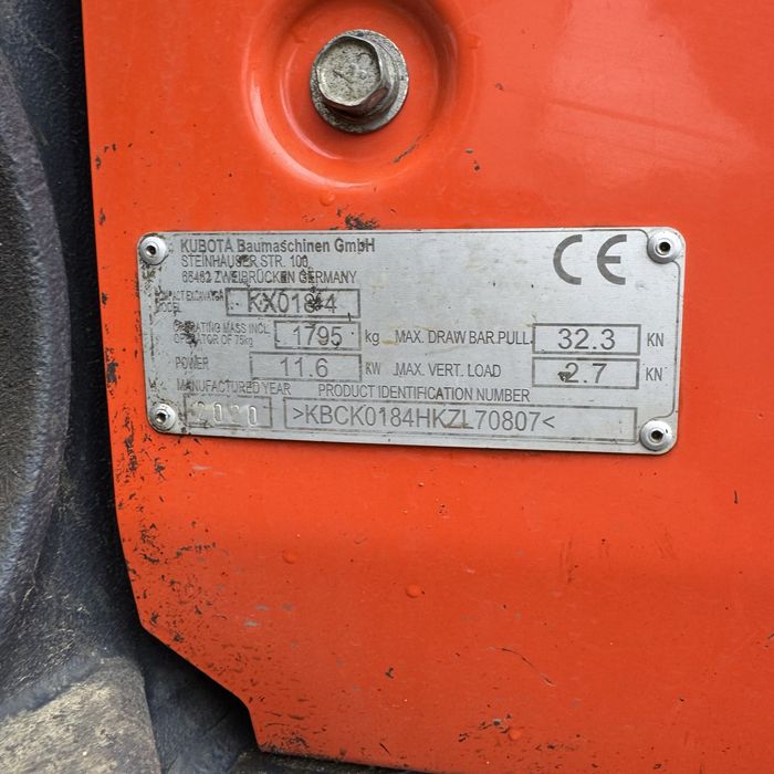 Sprzedam koparkę KUBOTA KX18, salon PL, pierwszy wlasciciel, stan BDB