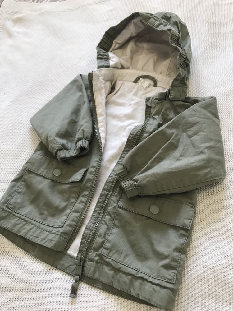 Kurtka niemowlęca parka H&M khaki rozmiar 68