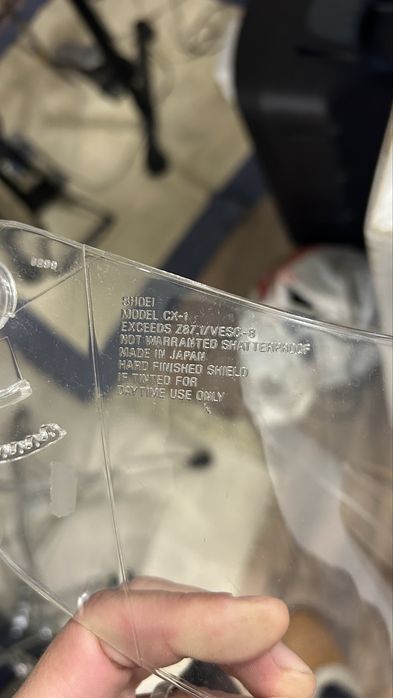 Viseira capacete shoei cx-1 (nova)