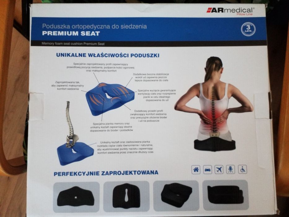 Poduszka ortopedyczna do siedzenia ARMedical w oryginalnym pudełku
Wsp