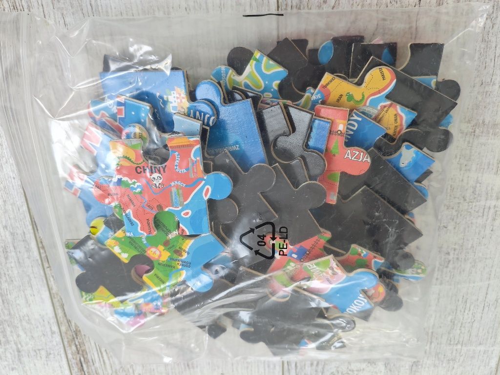 Nowe Puzzle magnetyczne mapa świata