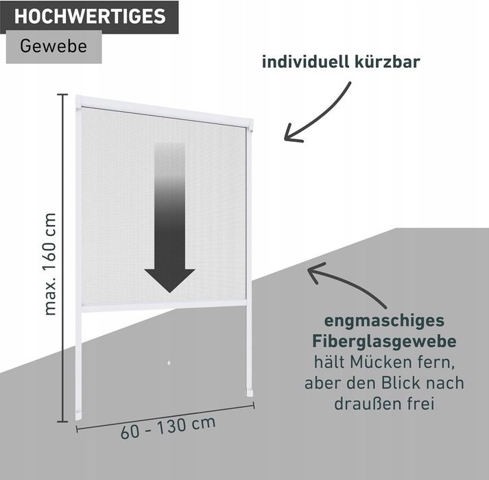 Moskitiera do okna 130 cm x 160 regulowana