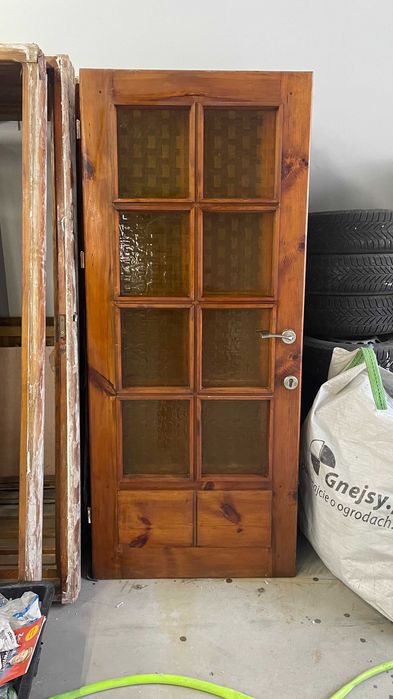 Drzwi drewniane 9 sztuk
