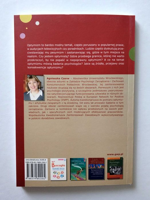 OPTYMIZM, Perspektywa psychologiczna, A. Czerw, PIERWSZE wydanie, HIT