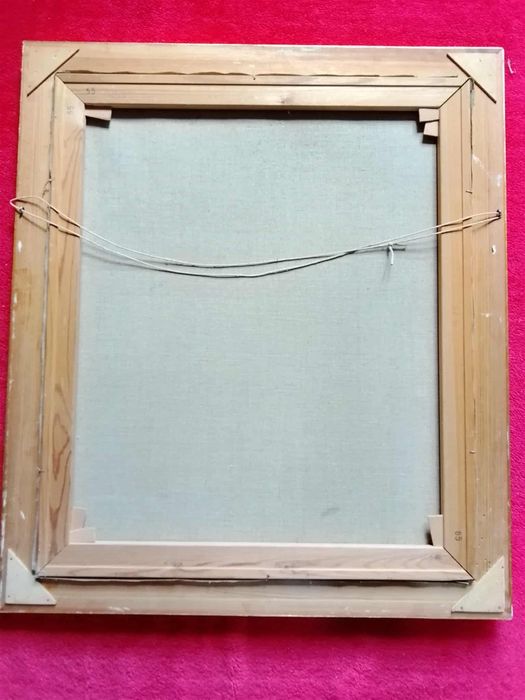 Stary obraz na płótnie Edith Gert kwiaty  .