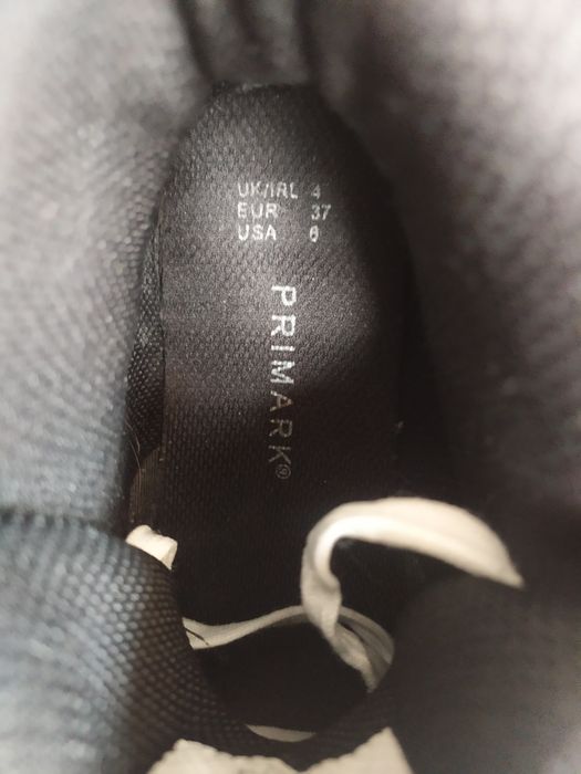 Кросівки шкіряні хайтопи Primark унісекс Розмір 37 (Устілка 24,5 см)